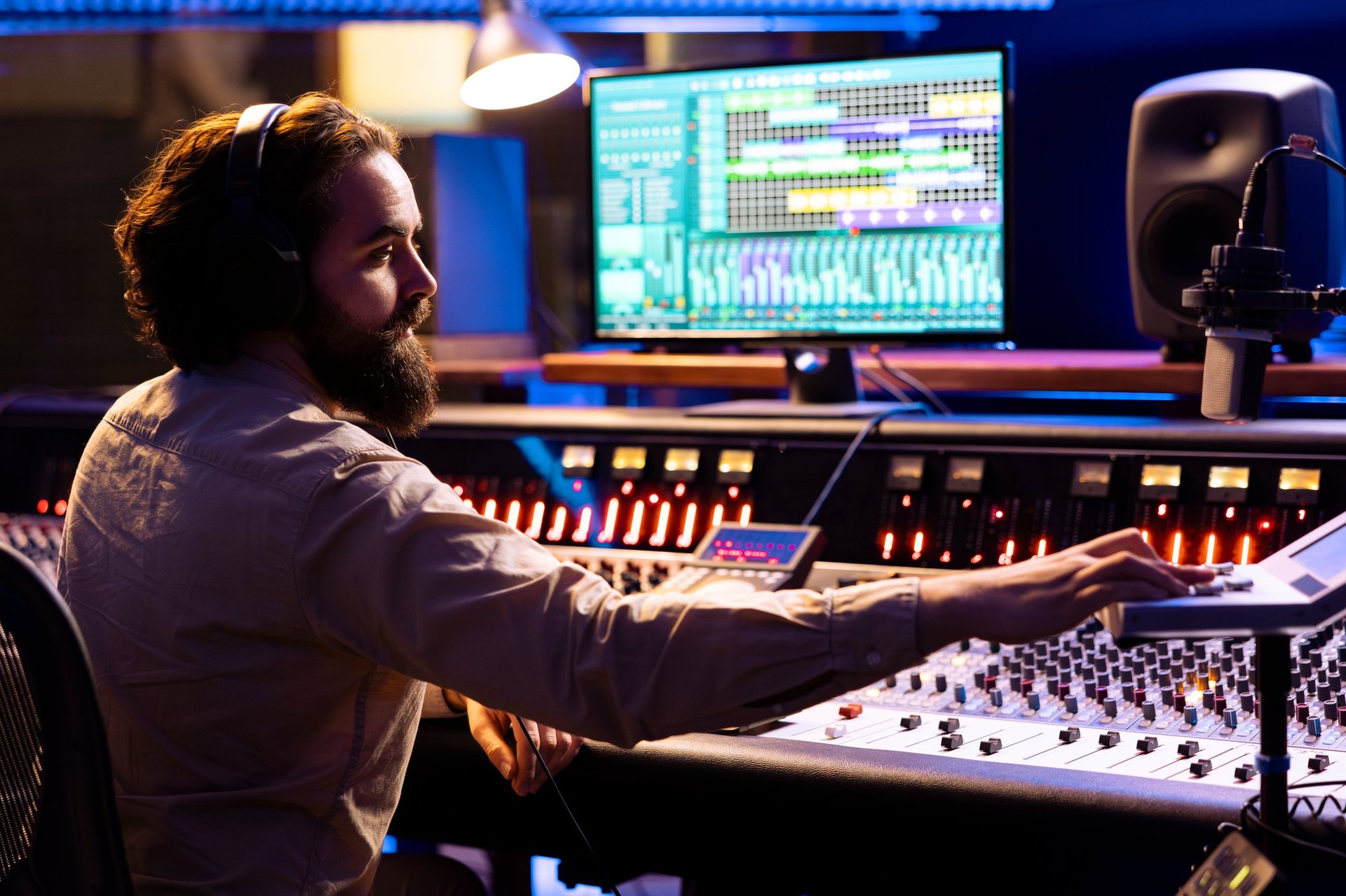 Professional studio mixing console